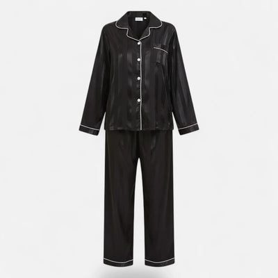 Alicia | Women's Smooth-Touch Striped Long Sleeve Lounge Set