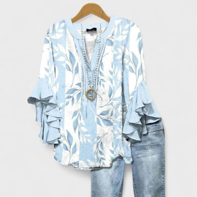 Kerenza | Women's Relaxed Lightweight Long Sleeve Blouse