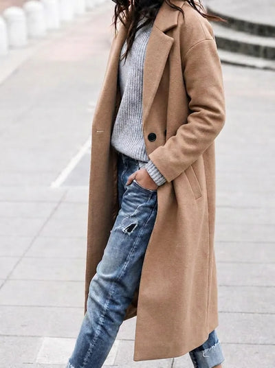 Maxine | Women's Oversized Longline Wool-Look Coat