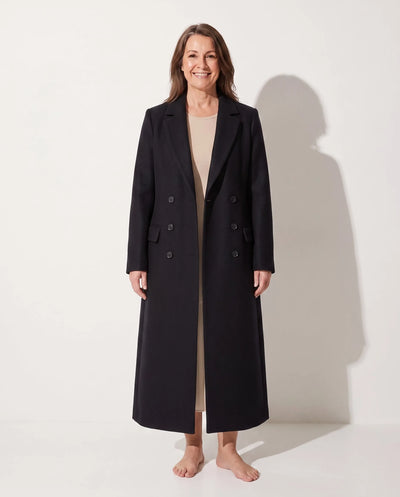 Ottilie | Women's Longline Wool-Effect Tailored Coat