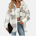 Agatha | Women's Checkered Plush Winter Jacket