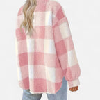 Agatha | Women's Checkered Plush Winter Jacket