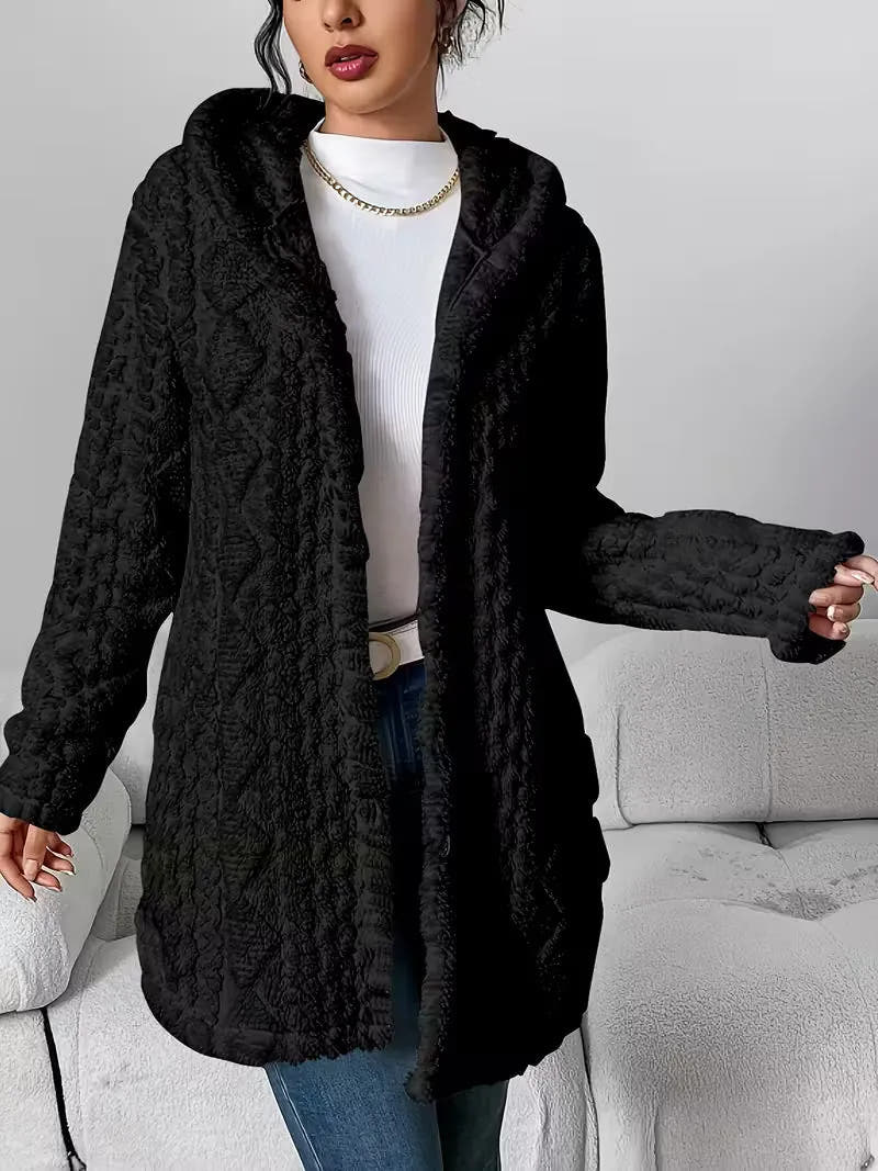 Alexandra | Women's Structured Textured Button-Front Jacket