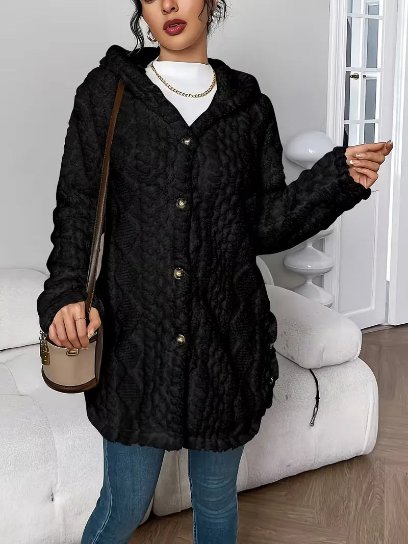 Alexandra | Women's Structured Textured Button-Front Jacket