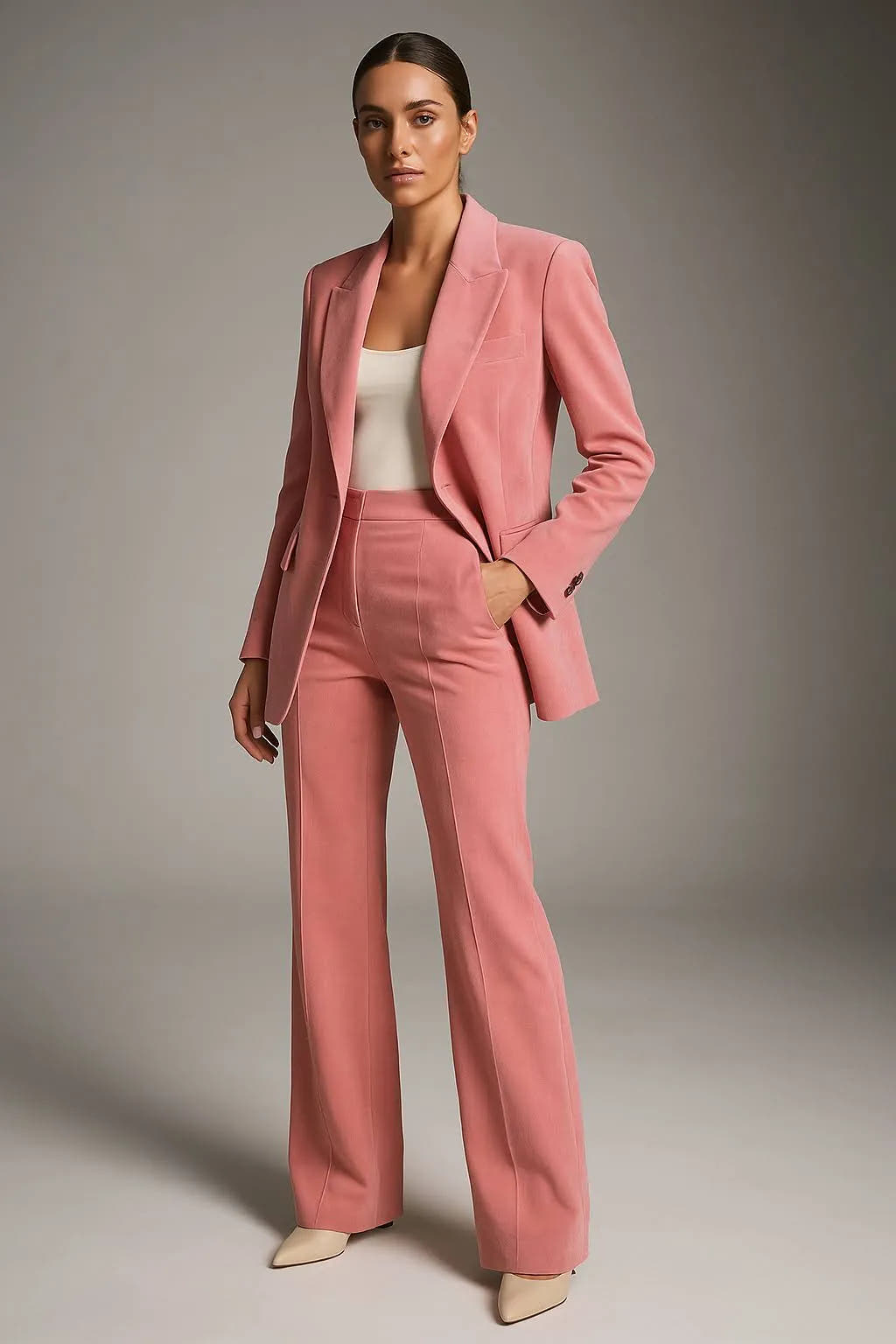 Amberly | Women's Single-Button Blazer and Trouser Suit