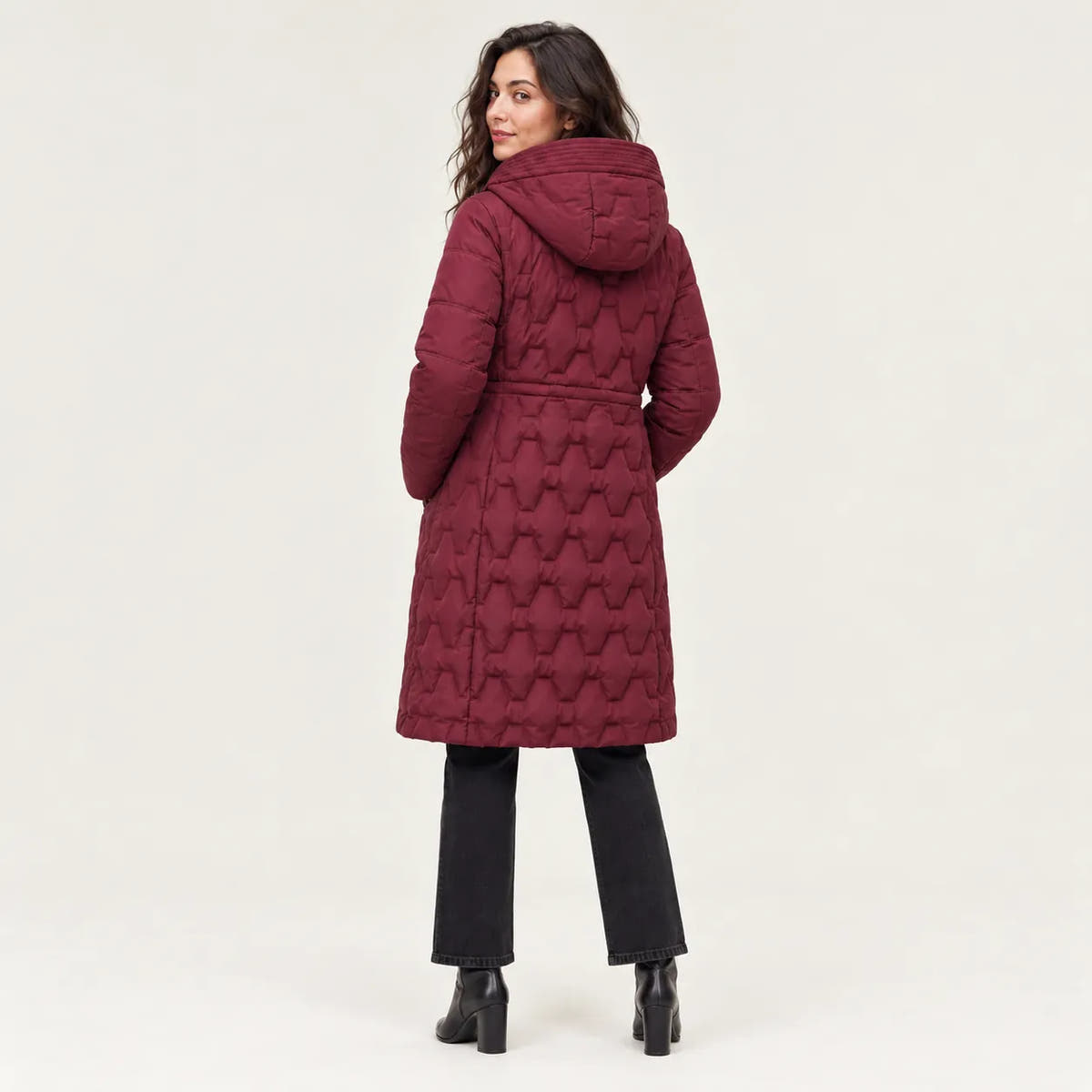 Anastasia | Women's Long Quilted Hooded Puffer Coat
