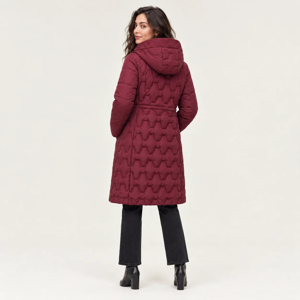 Anastasia | Women's Long Quilted Hooded Puffer Coat