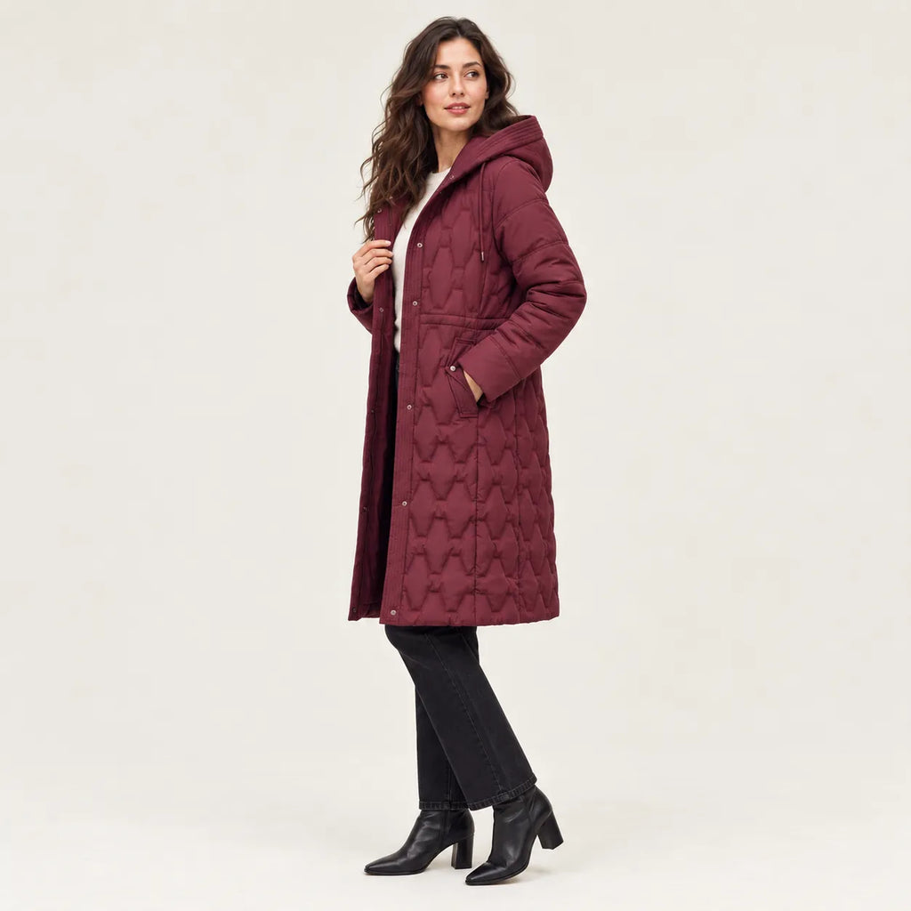 Anastasia | Women's Long Quilted Hooded Puffer Coat