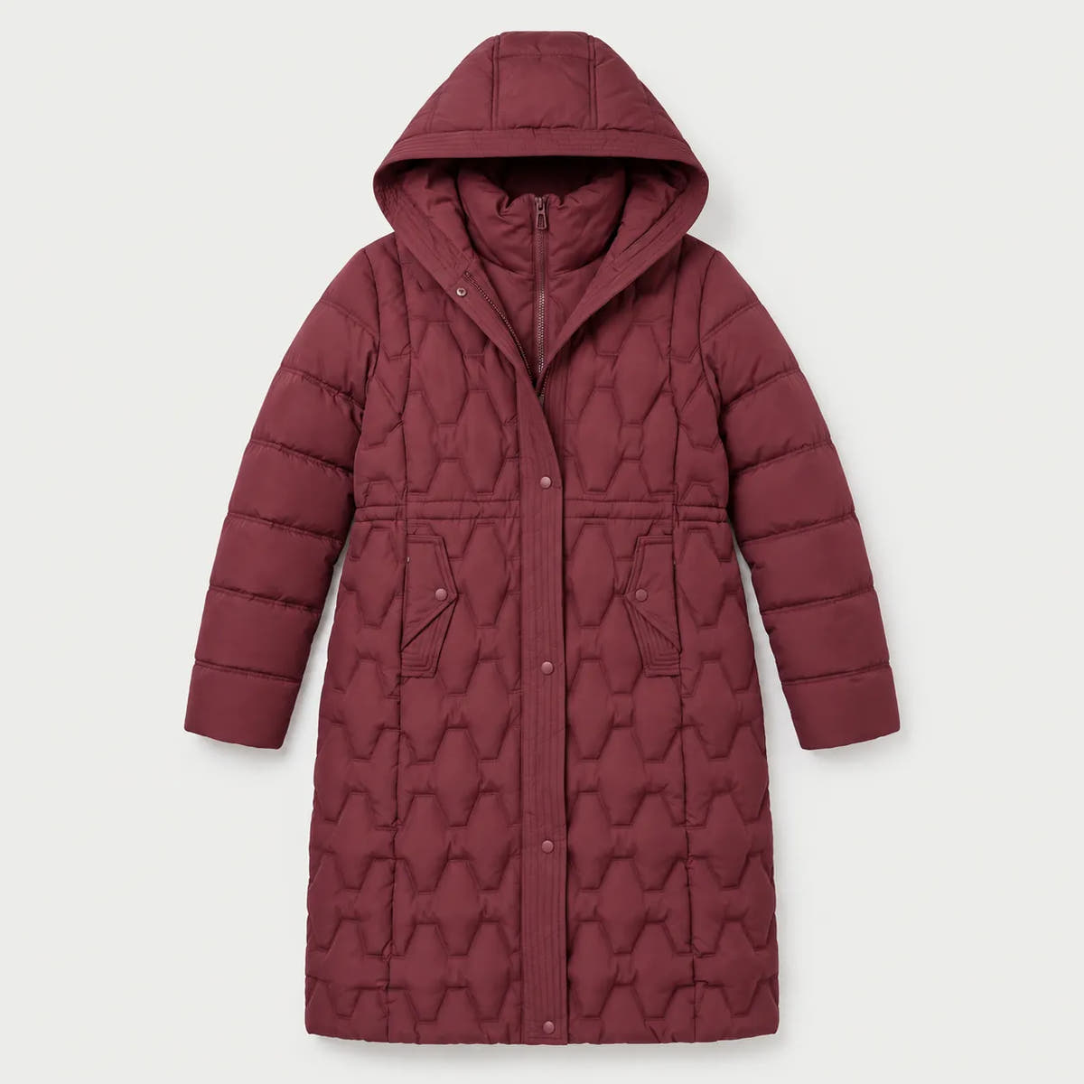 Anastasia | Women's Long Quilted Hooded Puffer Coat