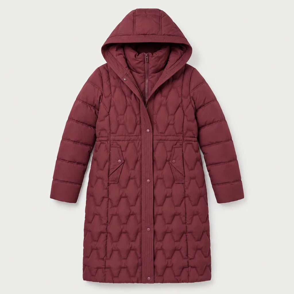 Anastasia | Women's Long Quilted Hooded Puffer Coat