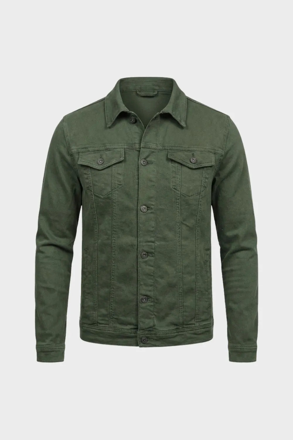 Button Placket Jacket with Chest Pockets for Men