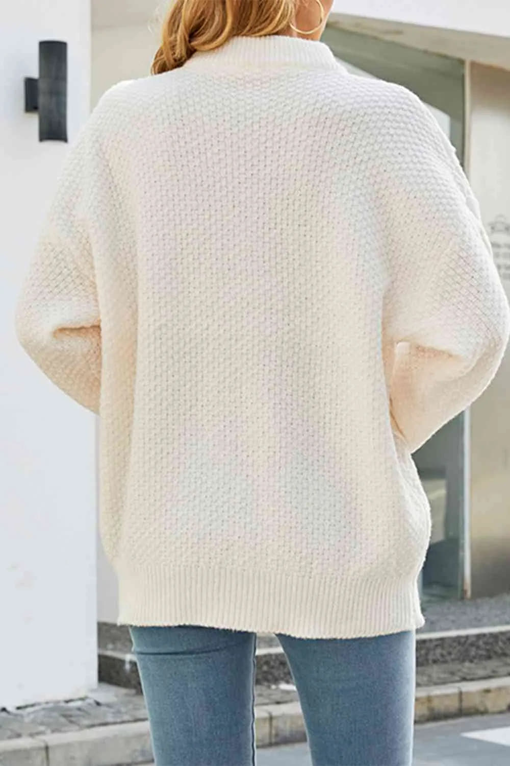 Camille | Women's Oversized Crew-Neck Cable Knit Jumper