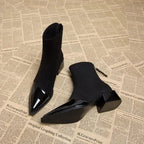 Cassia | Women's Suede Ankle Boots with Block Heel