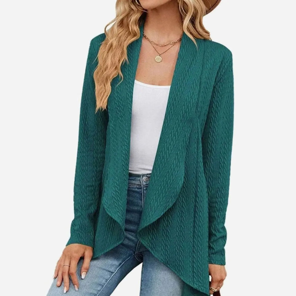 Cecilia | Women's Open-Front Cable Knit Cardigan