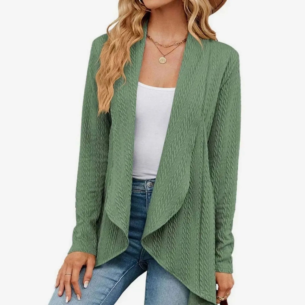 Cecilia | Women's Open-Front Cable Knit Cardigan