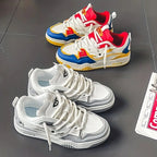 Chunky Color-Block Low-Top Lace-Up Trainers for Men