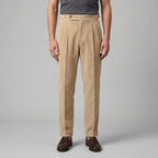 Classic Corduroy Trousers with Double Pleats for Men