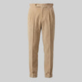 Classic Corduroy Trousers with Double Pleats for Men