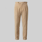 Classic Corduroy Trousers with Double Pleats for Men