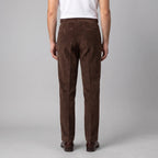 Classic Corduroy Trousers with Double Pleats for Men