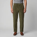 Classic Corduroy Trousers with Double Pleats for Men