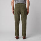 Classic Corduroy Trousers with Double Pleats for Men