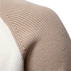 Cotton Quarter-Zip Sweater with Stand Collar for Men