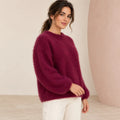 Delphine | Women's Fluffy-Knit Pullover Sweater
