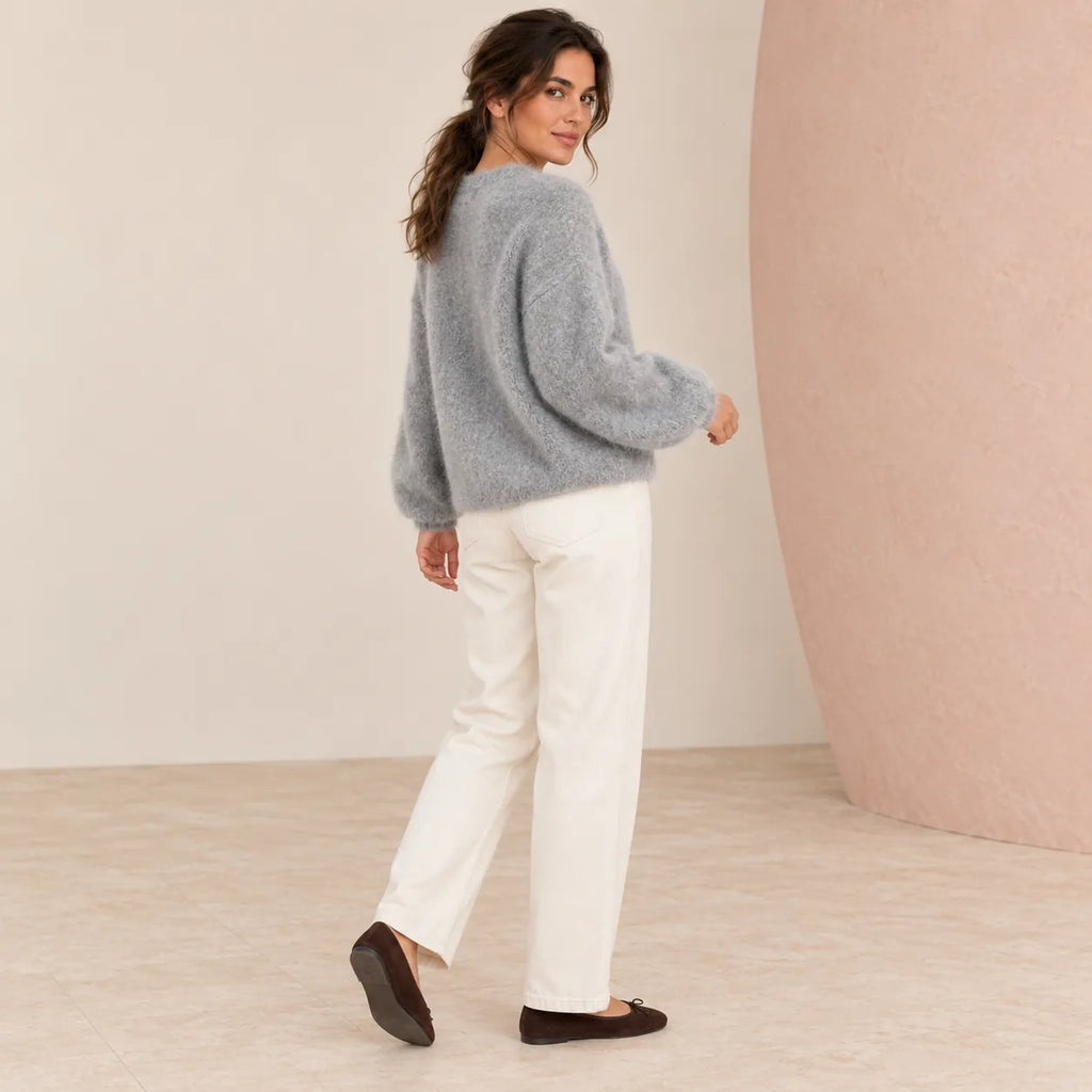Delphine | Women's Fluffy-Knit Pullover Sweater