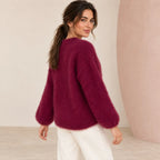 Delphine | Women's Fluffy-Knit Pullover Sweater