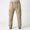Elastic Waist Multi-Pocket Cargo Style Joggers for Men