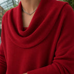 Eleni | Women's Cowl Neck Dropped-Shoulder Jumper