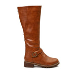 Griselda | Women's Faux Leather Knee-High Riding Boots