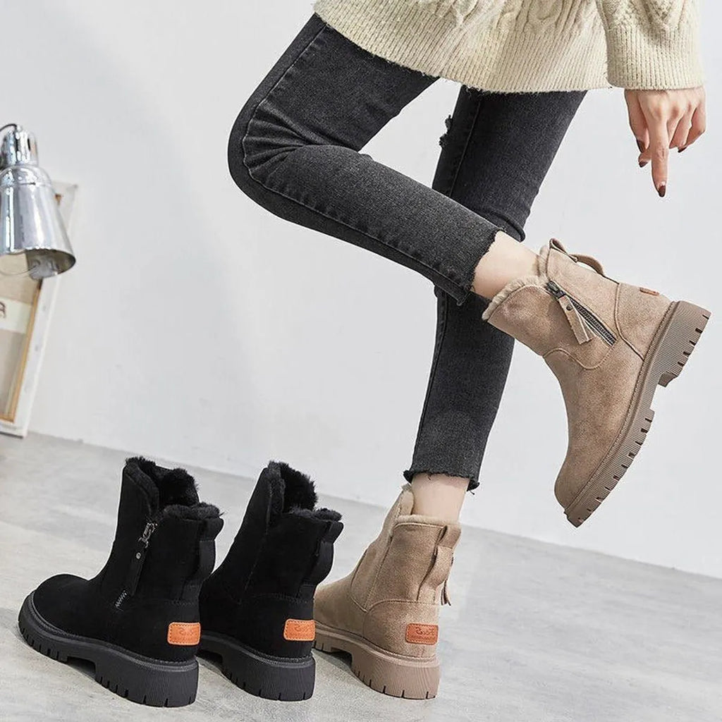 Hedwig | Women's Fleece-Lined Platform Ankle Boots