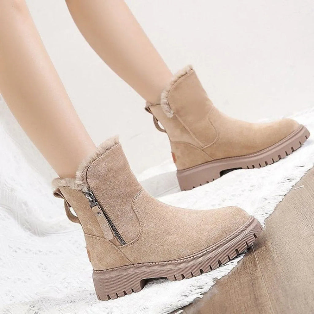 Hedwig | Women's Fleece-Lined Platform Ankle Boots