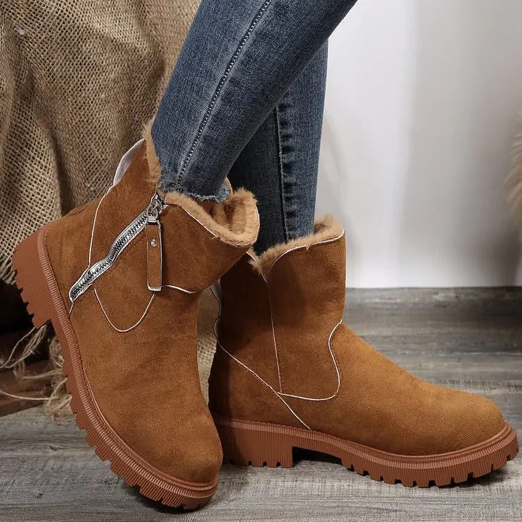 Hedwig | Women's Fleece-Lined Platform Ankle Boots