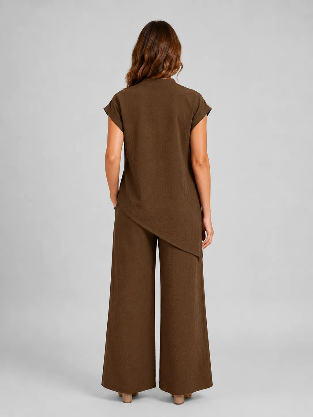 Ianthe | Women's Asymmetric Hem Cap Sleeve Top