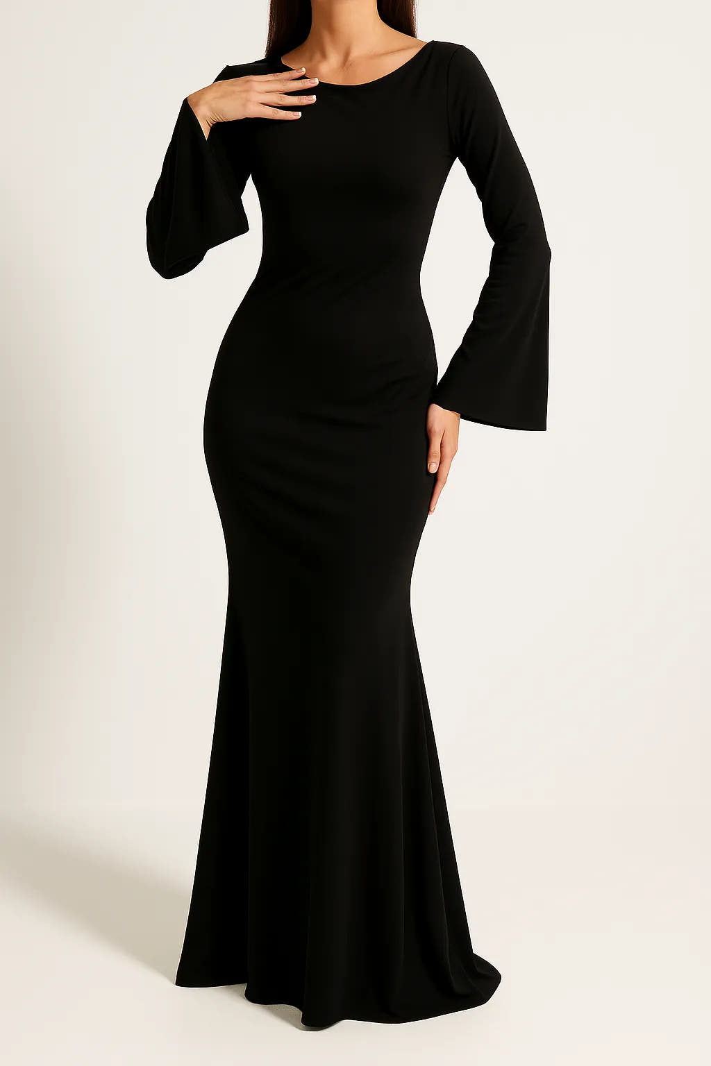 Iris | Women's Flowing Long-Sleeve Winter Maxi Dress