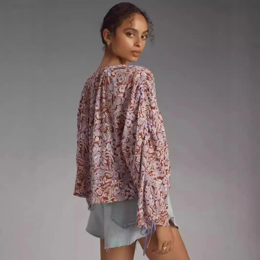 Juno | Women's Oversized Bohemian Print Shirt