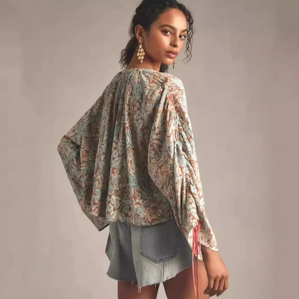 Juno | Women's Oversized Bohemian Print Shirt