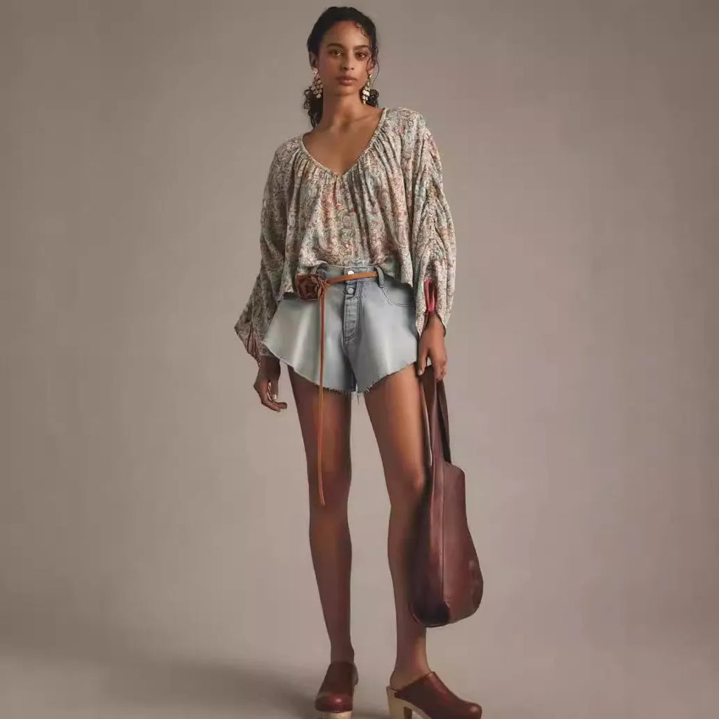 Juno | Women's Oversized Bohemian Print Shirt