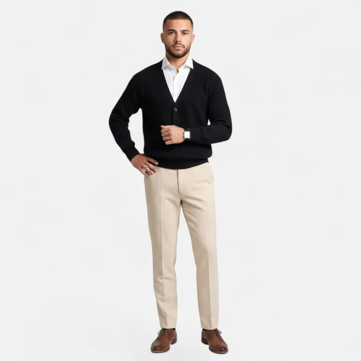 Lightweight Loose V-Neck Knit Cardigan for Men
