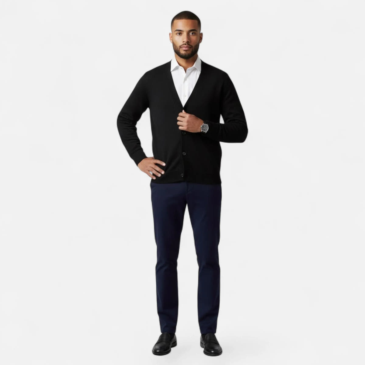 Lightweight Loose V-Neck Knit Cardigan for Men