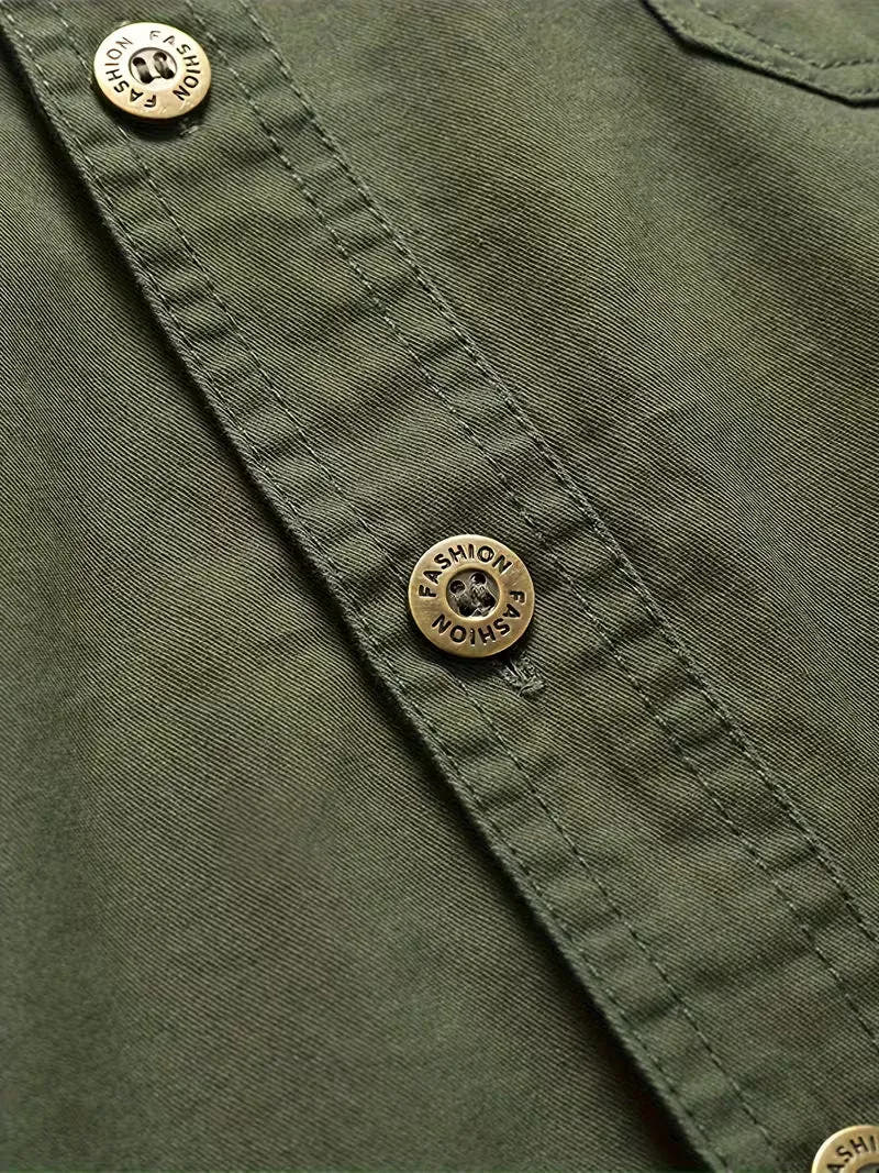 Lightweight Utility Cargo Shirt Relaxed Fit for Men