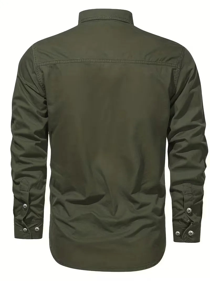 Lightweight Utility Cargo Shirt Relaxed Fit for Men