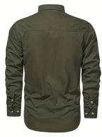 Lightweight Utility Cargo Shirt Relaxed Fit for Men