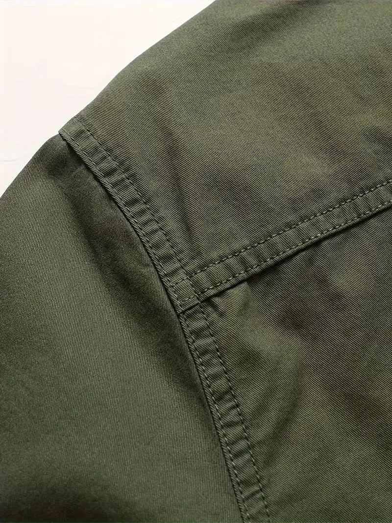 Lightweight Utility Cargo Shirt Relaxed Fit for Men