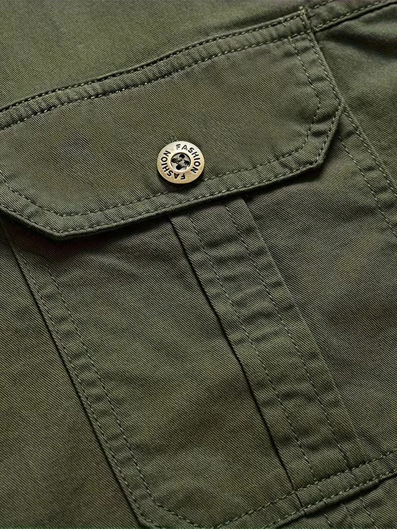 Lightweight Utility Cargo Shirt Relaxed Fit for Men