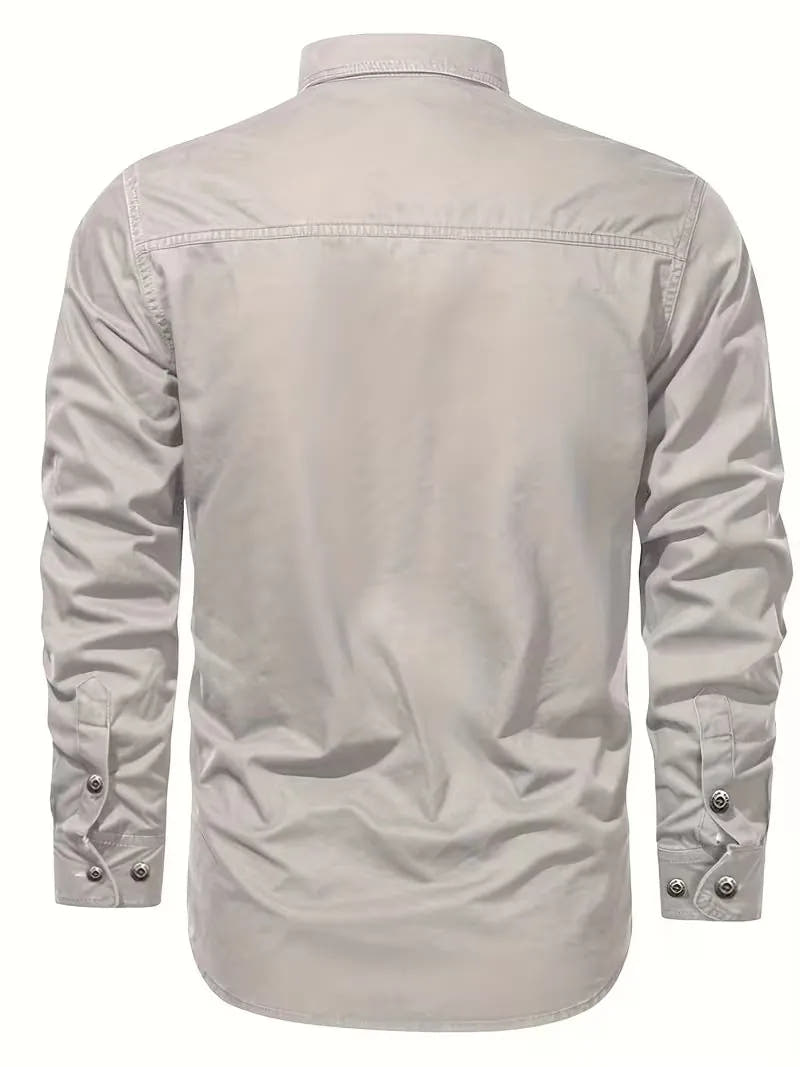 Lightweight Utility Cargo Shirt Relaxed Fit for Men