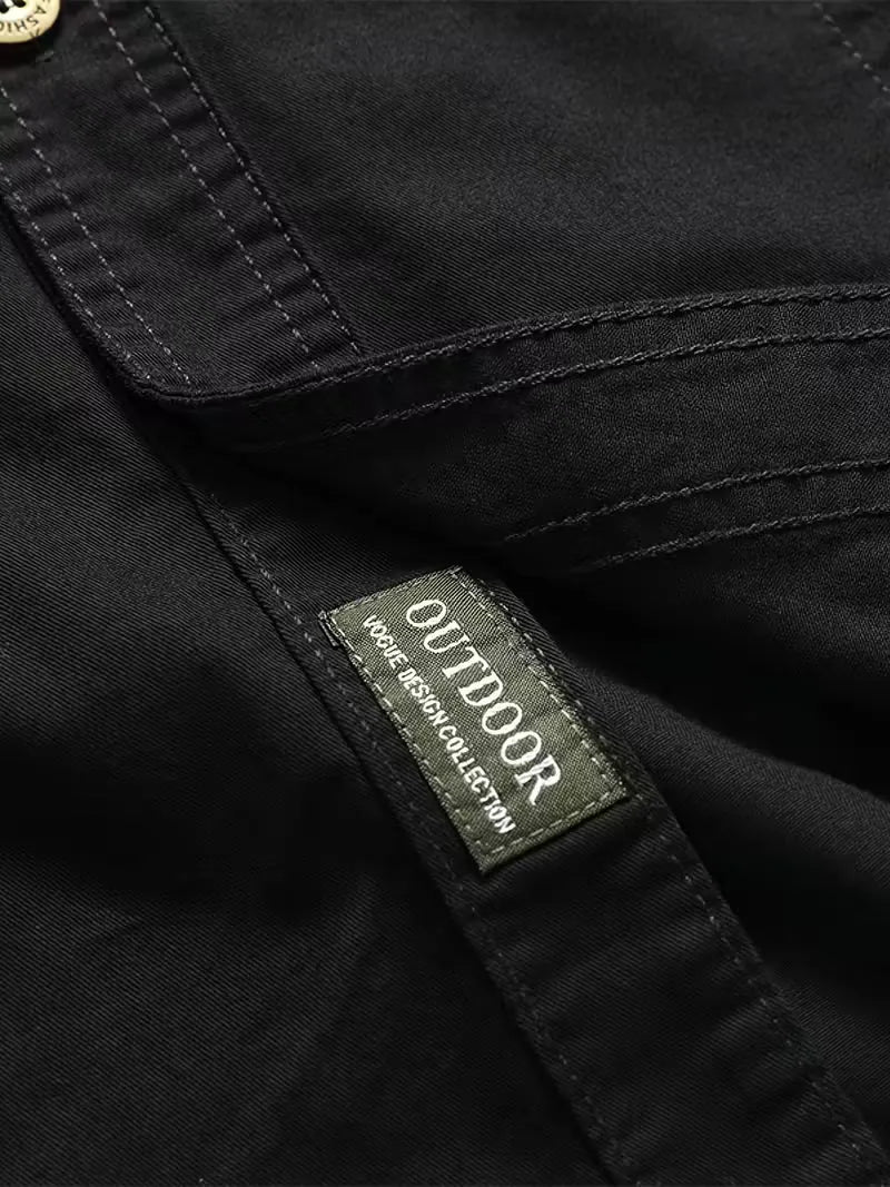 Lightweight Utility Cargo Shirt Relaxed Fit for Men